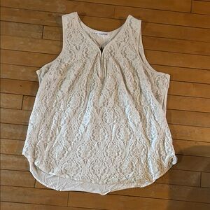 Maurices Ivory Lace Tank Top